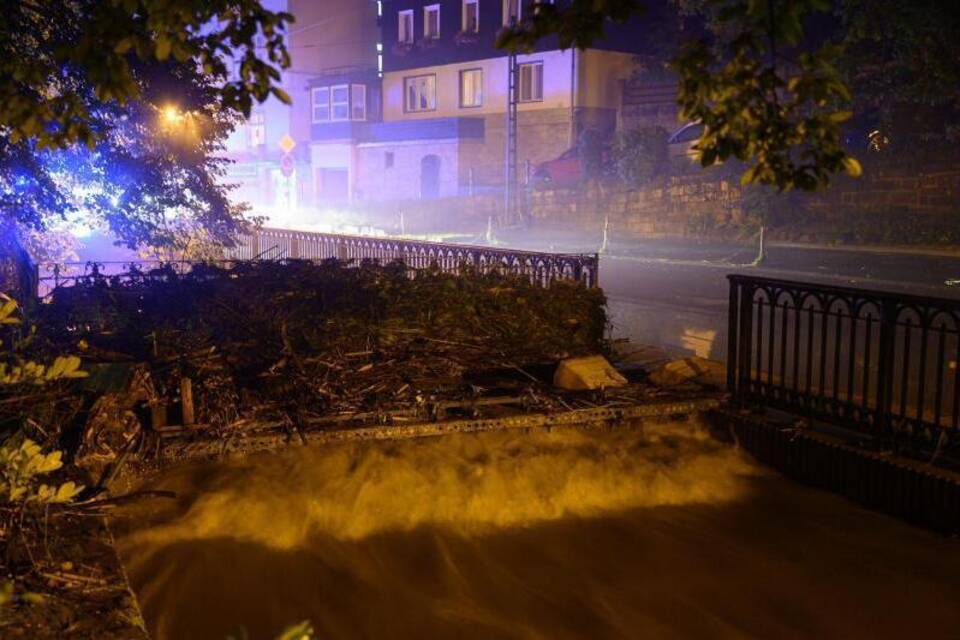 Unwetter in Sachsen