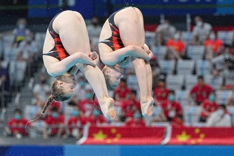 Wasserspringerinnen Tina Punzel und Lena Hentschel