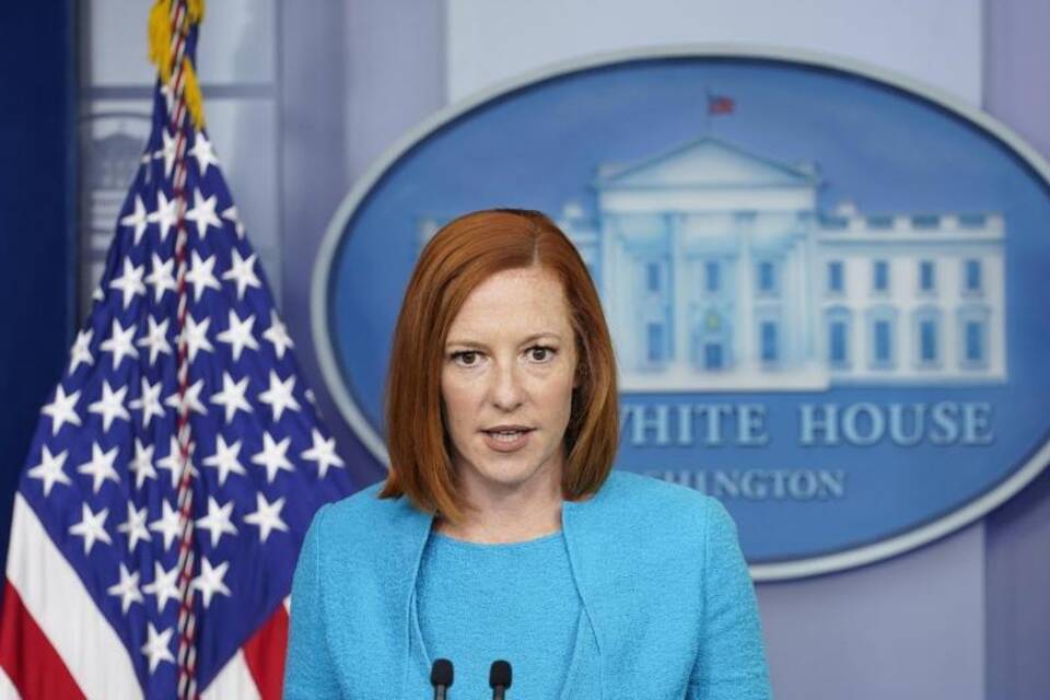 Pressesprecherin des Weißen Hauses Psaki Pressesprecherin des Weißen Hauses Psaki