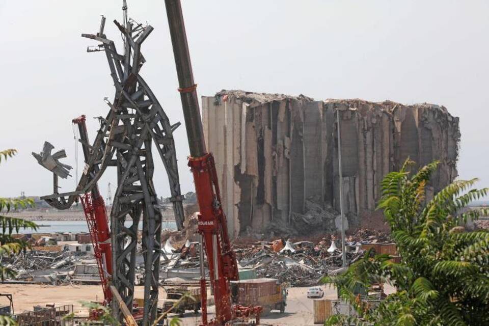 Erster Jahrestag der Explosionskatastrophe im Hafen Beirut