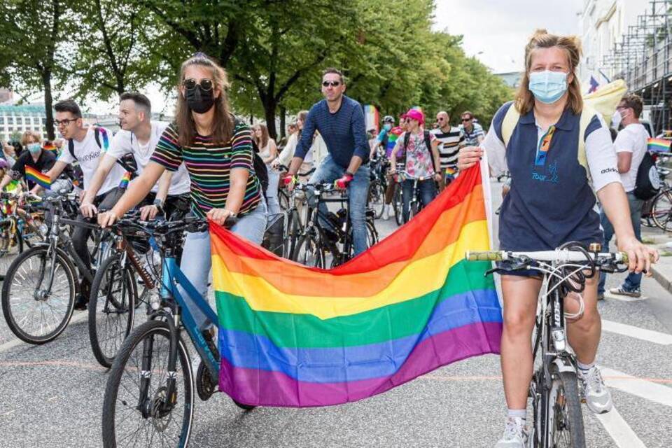CSD-Fahrraddemo in Hamburg CSD-Fahrraddemo in Hamburg