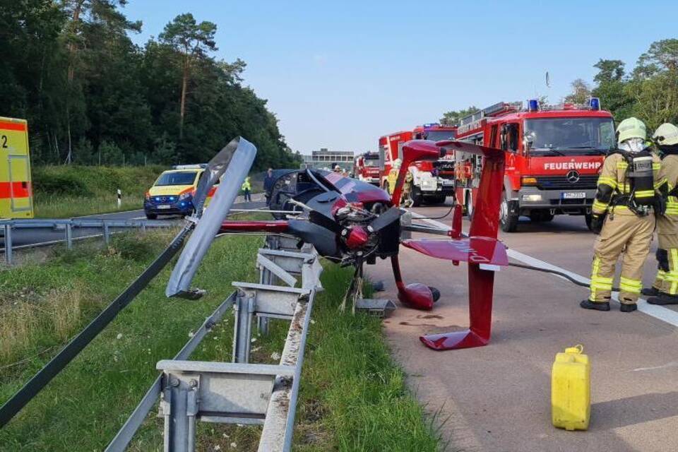 Tragschrauber abgestützt