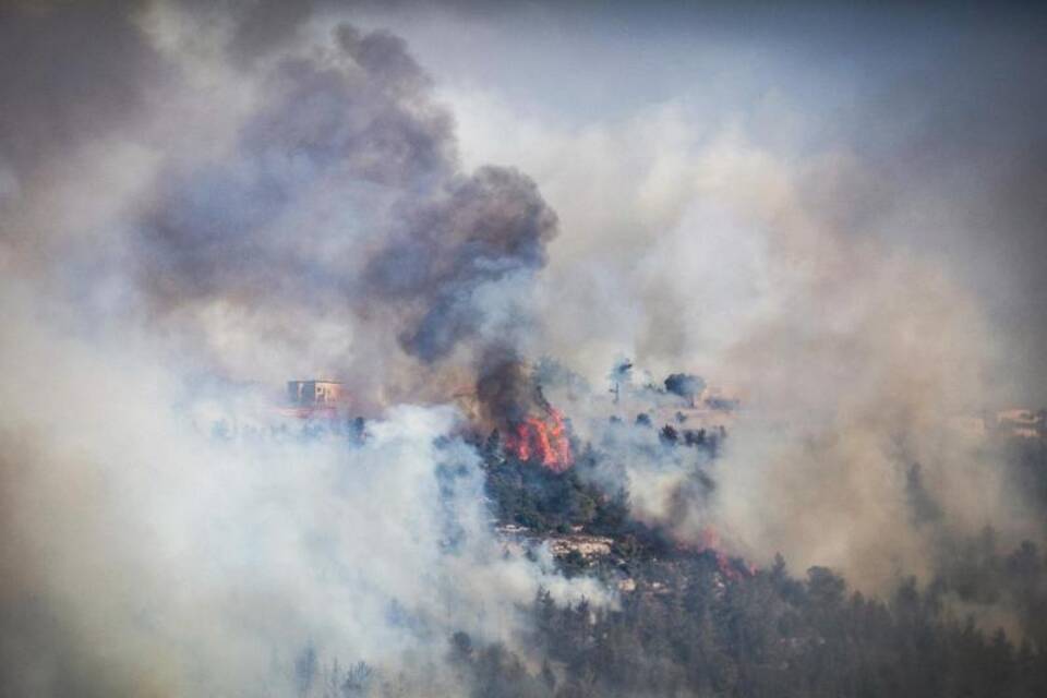 Waldbrand nahe Jerusalem Waldbrand nahe Jerusalem