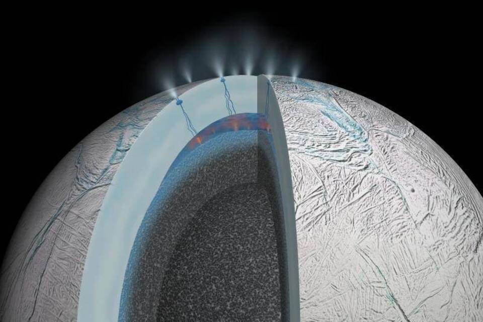 Saturnmond Enceladus Saturnmond Enceladus