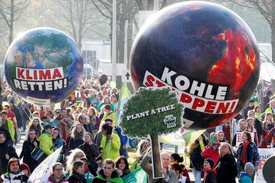 Demonstration für Klimaschutz