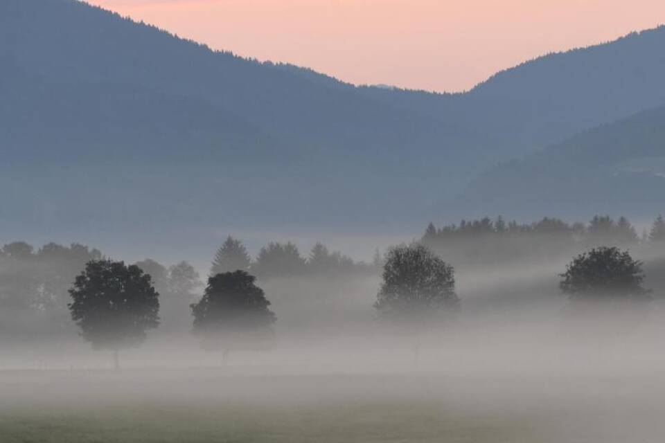 Morgennebel in den Bergen