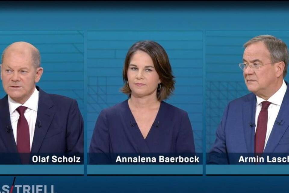 Scholz, Baerbock, Laschet