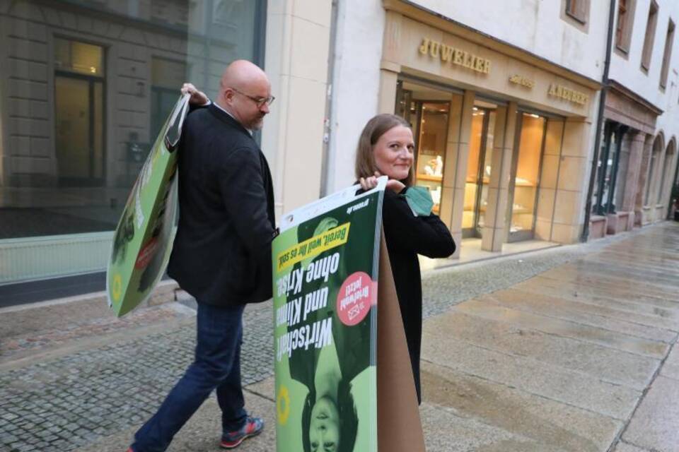 Plakataktion der Grünen