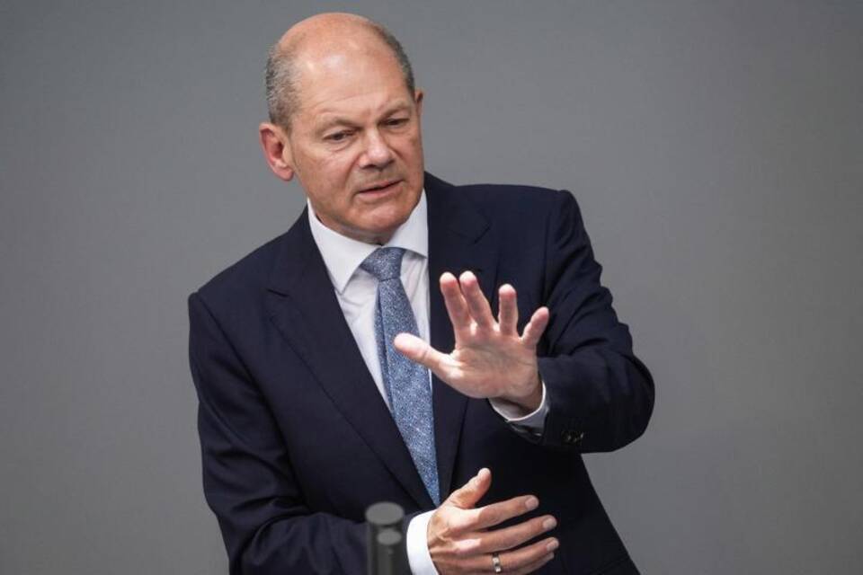 Olaf Scholz im Bundestag Olaf Scholz im Bundestag