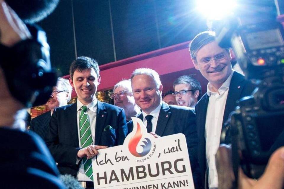 Hamburg feiert die Olympia-Empfehlung Hamburg feiert die Olympia-Empfehlung