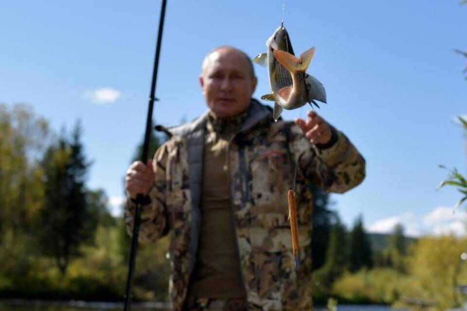 Russlands Präsident Putin im Urlaub Russlands Präsident Putin im Urlaub