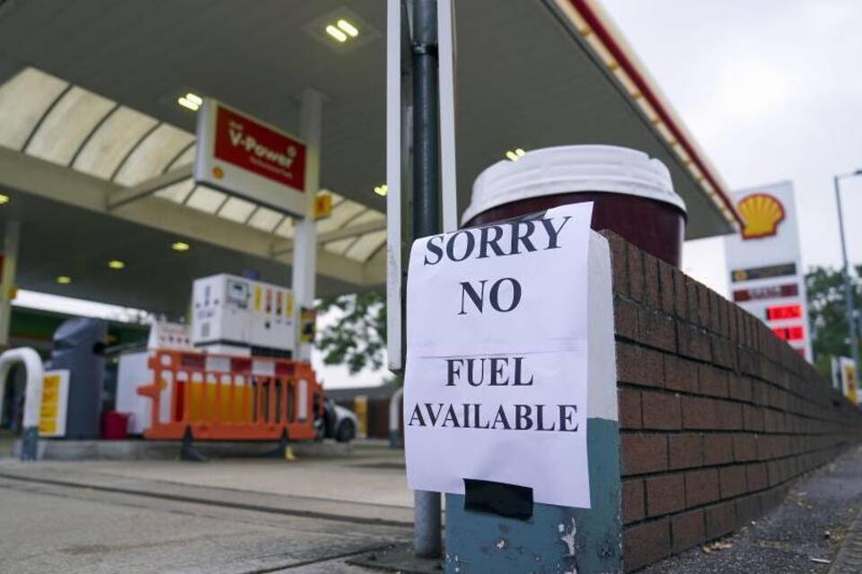 Tankstelle in Großbritannien Tankstelle in Großbritannien