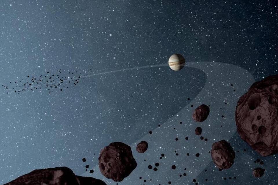 Jupiter mit Asteroiden