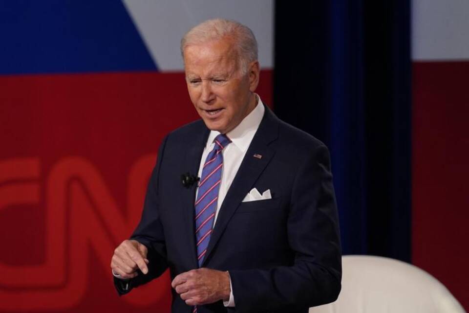 US-Präsident Joe Biden bei einem Bürgergespräch von CNN.