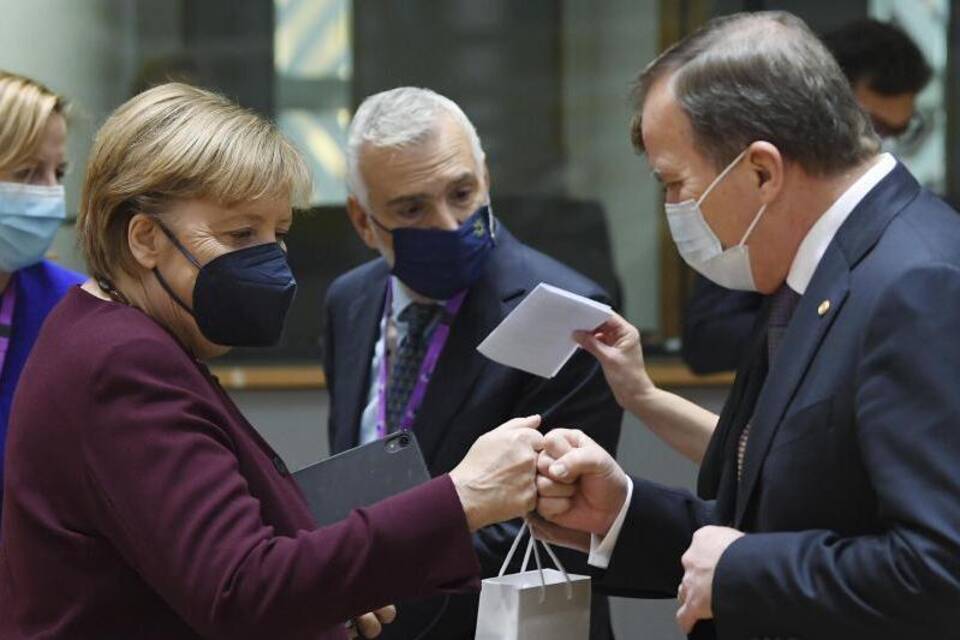 Merkel und Lofven