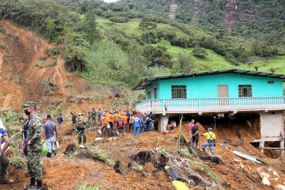 Mindestens elf Tote nach Erdrutsch in Kolumbien