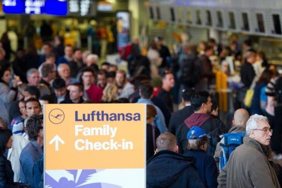 Lufthansa-Schalter in Frankfurt
