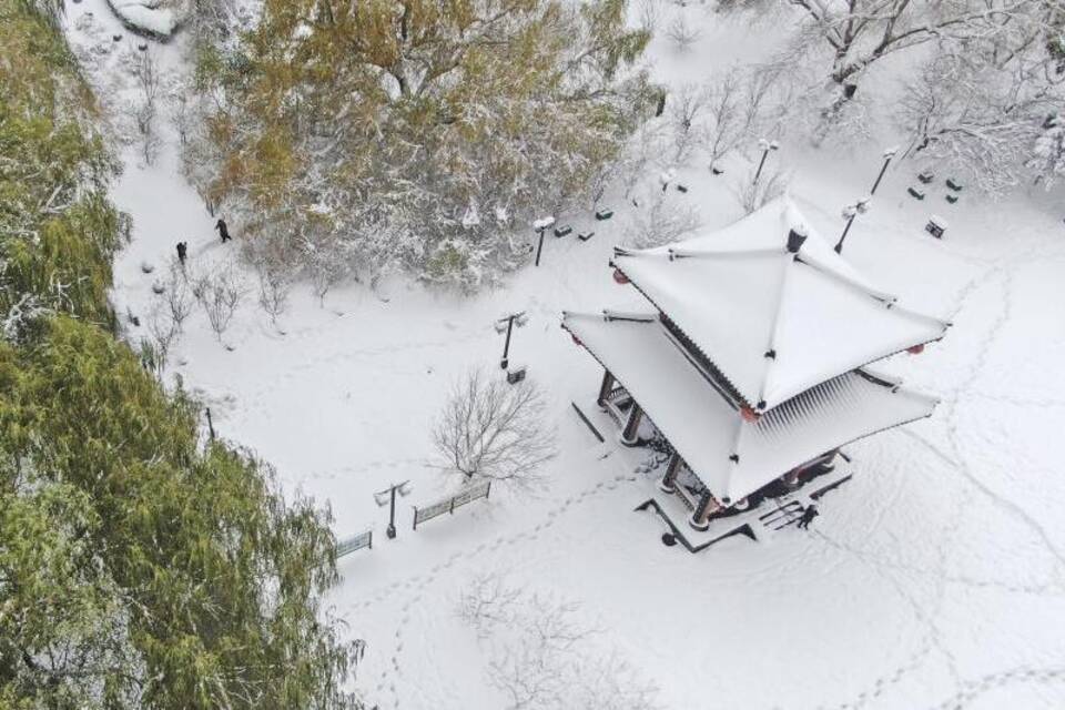 Rekordschneefälle in China Rekordschneefälle in China