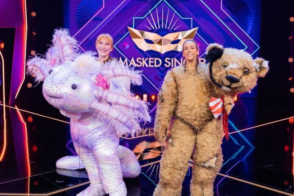 Teddybär und Schwanzlurch bei "The Masked Singer"