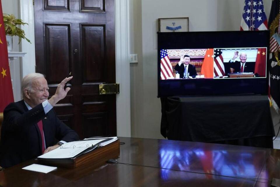 Videokonferenz von Joe Biden und Xi Jinping Videokonferenz von Joe Biden und Xi Jinping