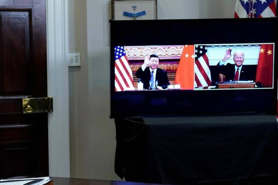 Videokonferenz von Joe Biden und Xi Jinping Videokonferenz von Joe Biden und Xi Jinping