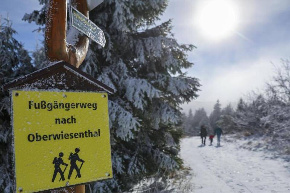 Winterwetter im Erzgebirge