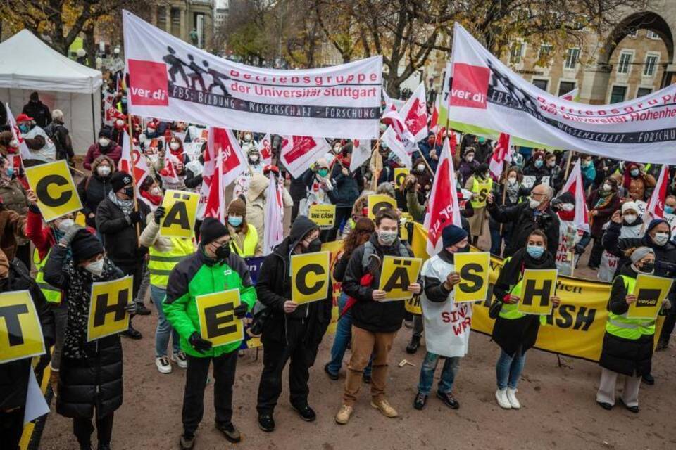 Verdi-Kundgebung in Stuttgart