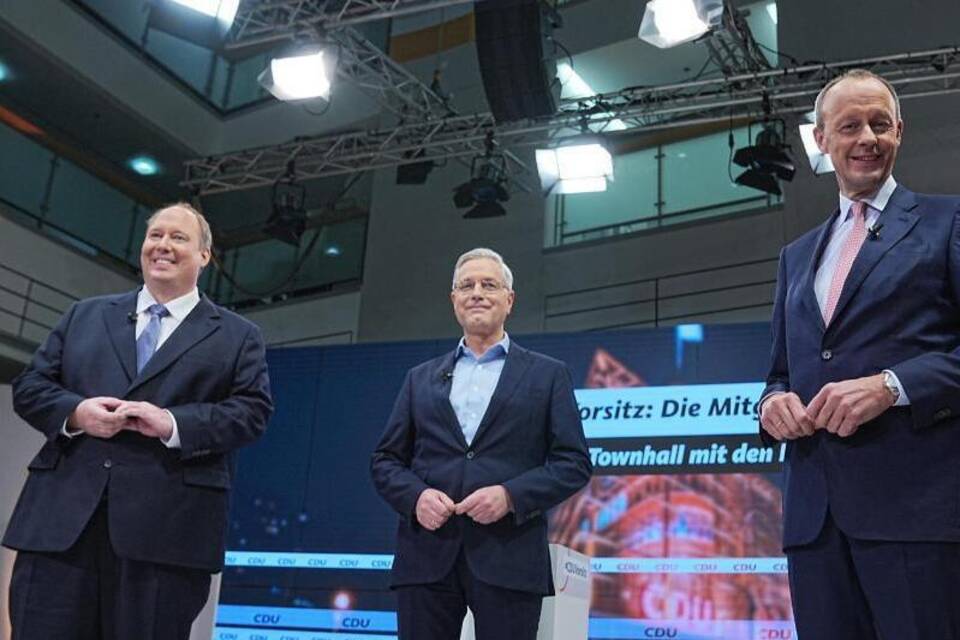 Helge Braun, Norbert Röttgen und Friedrich Merz Helge Braun, Norbert Röttgen und Friedrich Merz