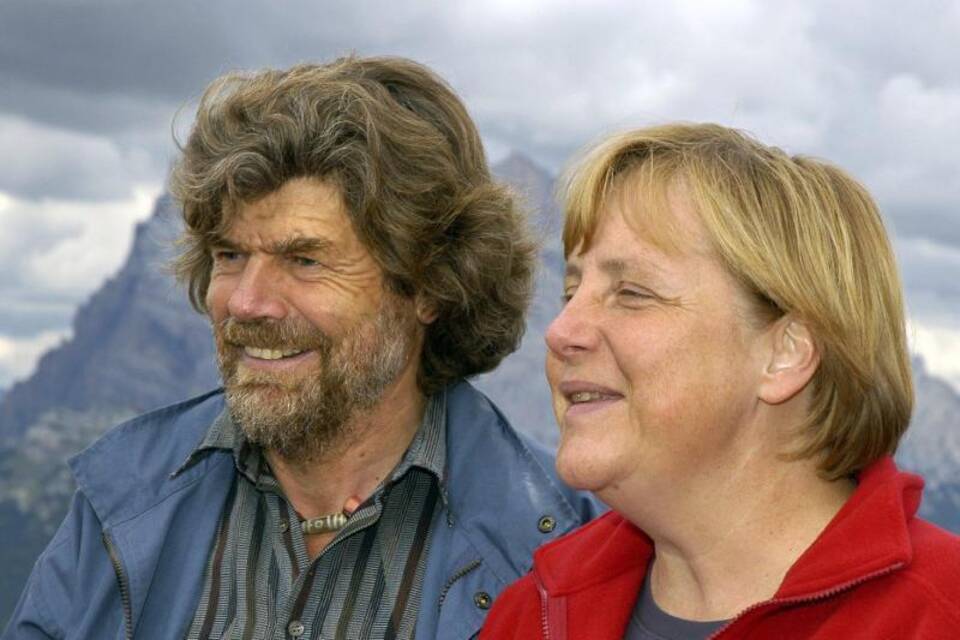 Reinhold Messner und Angela Merkel Reinhold Messner und Angela Merkel