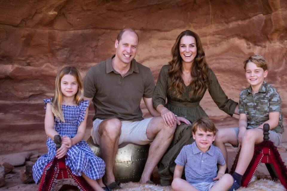 Weihnachtskarte von Prinz William und seine Familie Weihnachtskarte von Prinz William und seine Familie