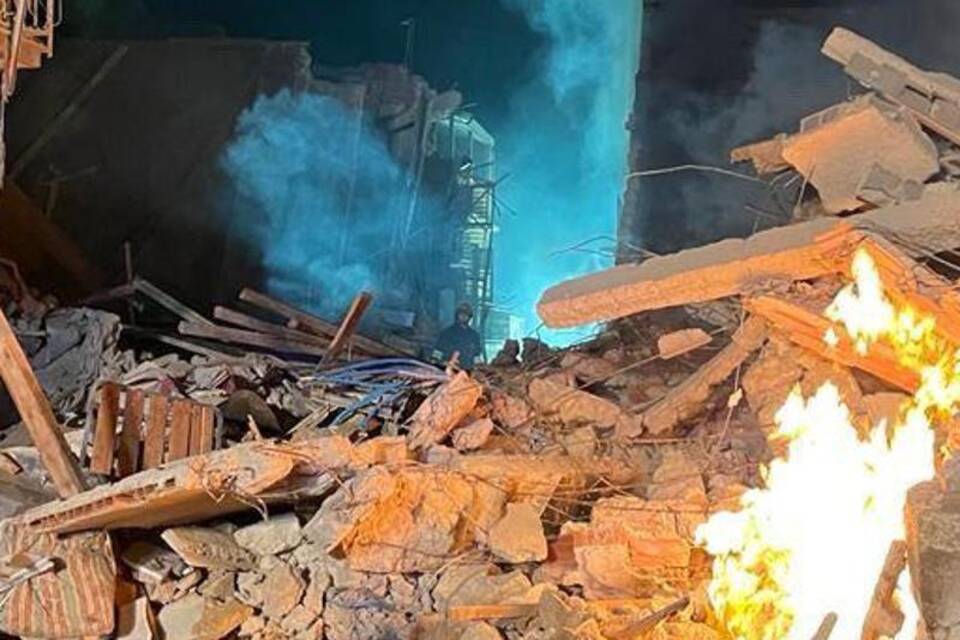 Explosion eines Hauses in Italien