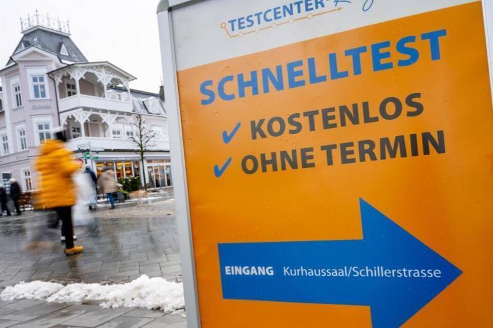 Hinweis auf Schnelltests