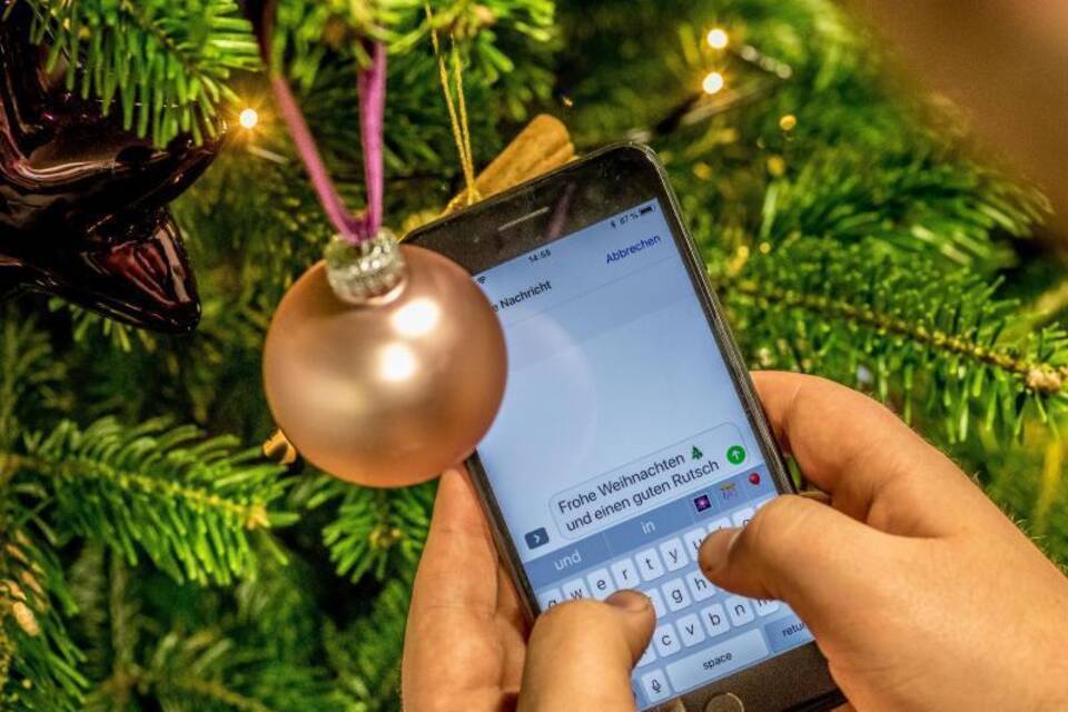 Smartphone an Weihnachten Smartphone an Weihnachten