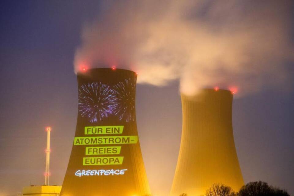 Greenpeace-Projektion Greenpeace-Projektion