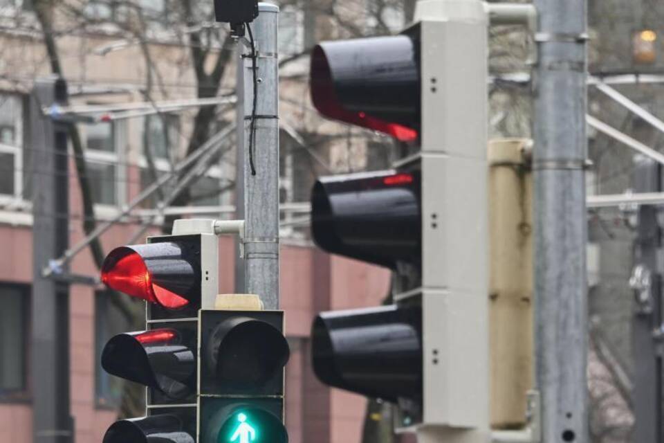 Ampel in Karlsruhe