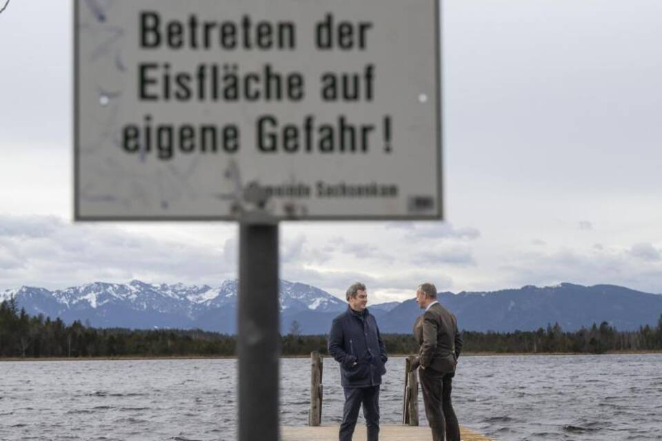 Spaziergang mit Markus Söder und Friedrich Merz