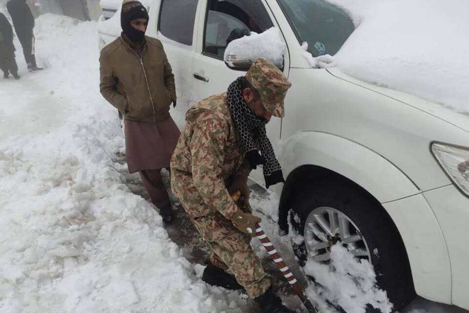 Schneefälle in Pakistan Schneefälle in Pakistan