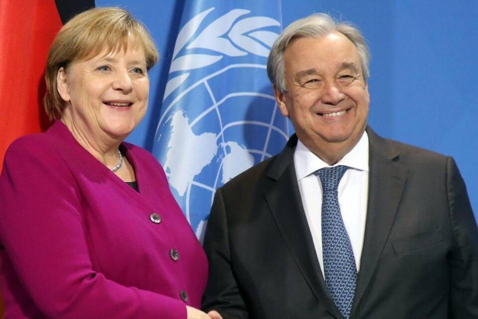Angela Merkel und Antonio Guterres