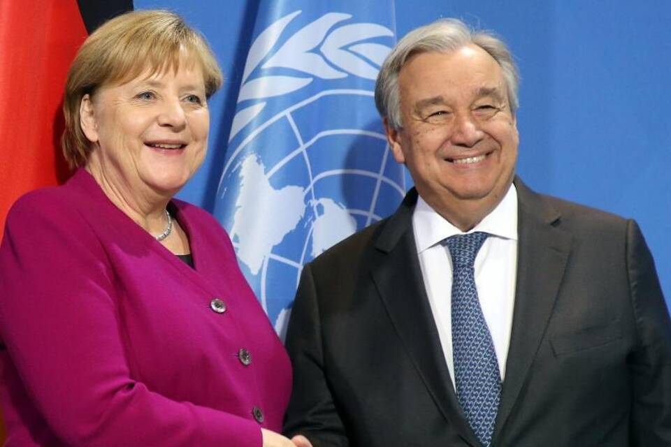 Angela Merkel und Antonio Guterres Angela Merkel und Antonio Guterres