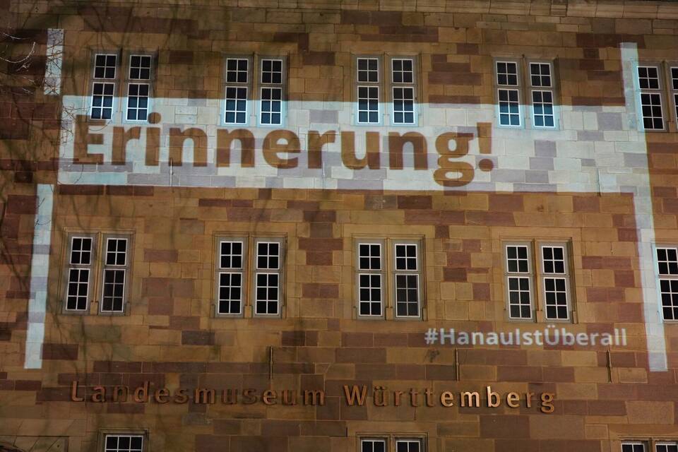 Gedenken an die Opfer von Hanau - in Stuttgart Gedenken an die Opfer von Hanau - in Stuttgart