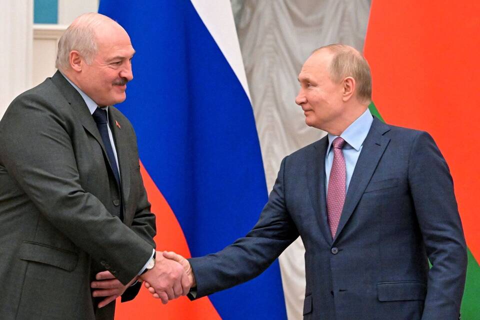 Putin mit Lukaschenko Putin mit Lukaschenko