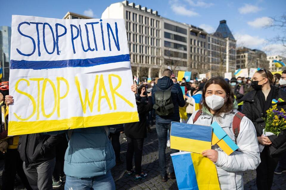Ukraine-Konflikt – Demonstration in Frankfurt
