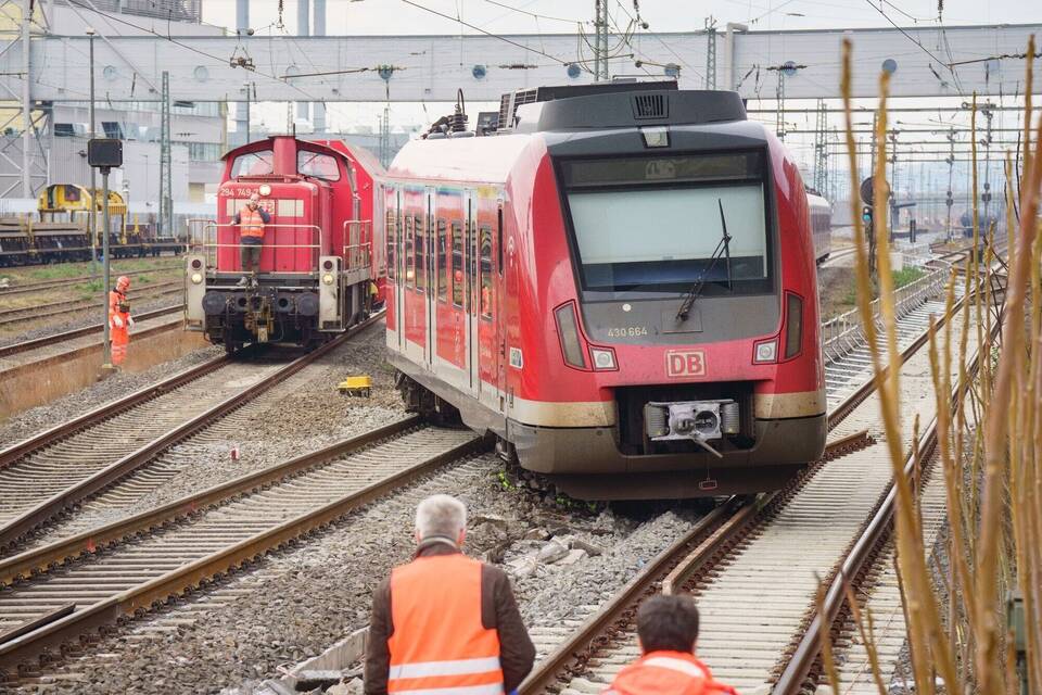 S-Bahn in Rüsselsheim entgleist S-Bahn in Rüsselsheim entgleist