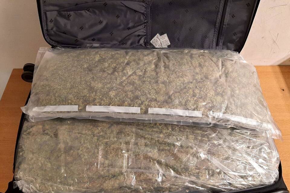 20 Kilo Marihuana in Koffer entdeckt