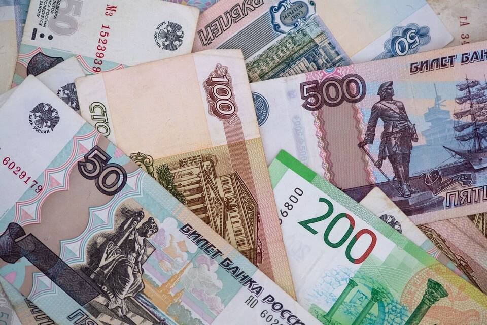 Russische Rubel-Banknoten Russische Rubel-Banknoten