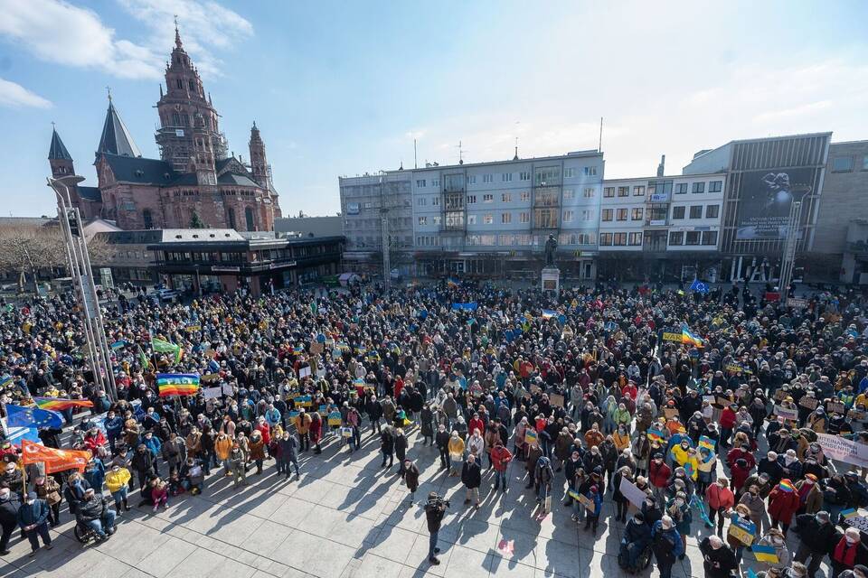 Ukraine-Konflikt - Demonstration in Mainz