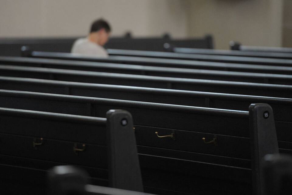 Leere evangelische Kirche in Stutgart