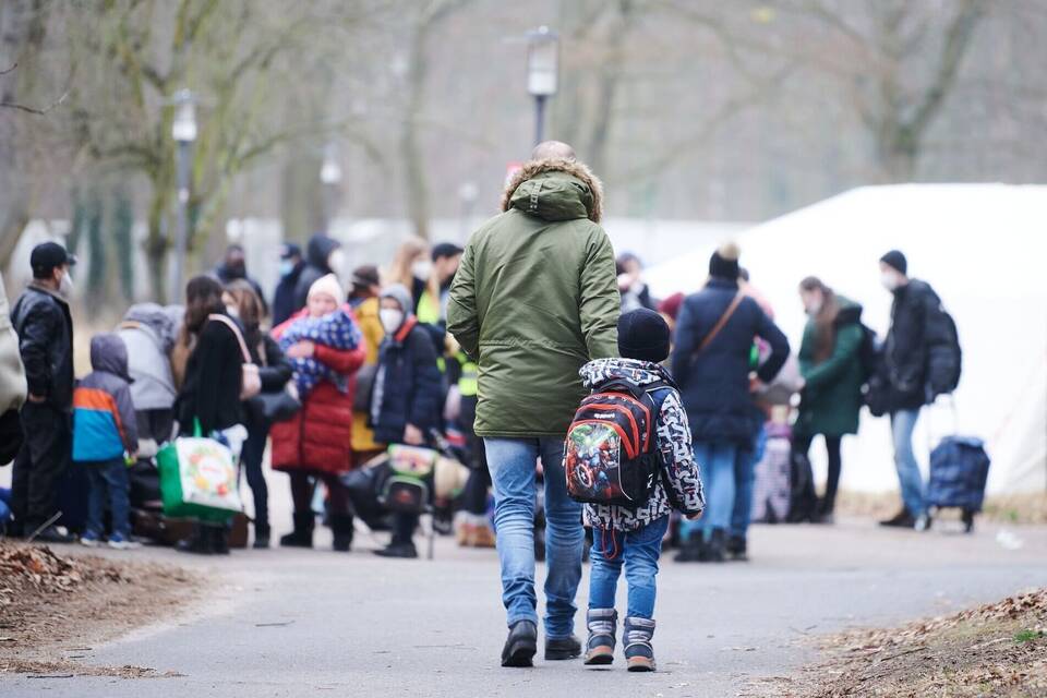 Flüchtlinge kommen in Berlin an