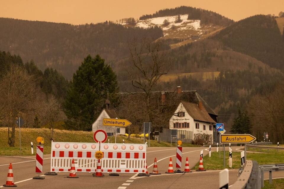 B31 gesperrt wegen Felssturzgefahr
