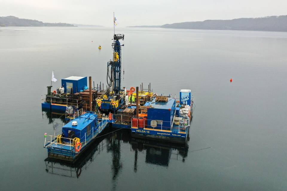 Probebohrungen auf dem Bodensee Probebohrungen auf dem Bodensee